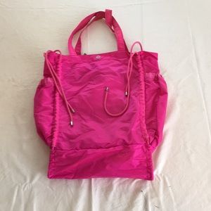 Lululemon hot pink yoga gym bag